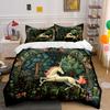 Magical Unicorn Forest Ensemble Set Kid'S And Adults' Bedroom Decor, Exquisite Three-Piece Bedding Set Gift