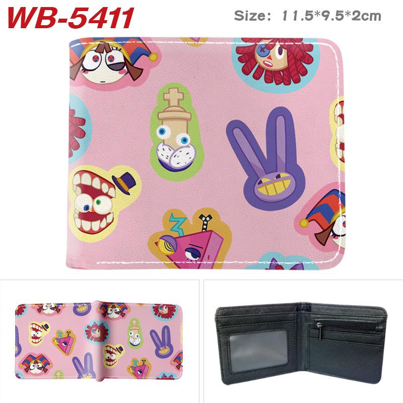 The Amazing Digital Circus Anime Full Color Bifold Wallet, Digital Circus Merch Short Card Holder with Multiple Card Slots for Men Women 1pcs