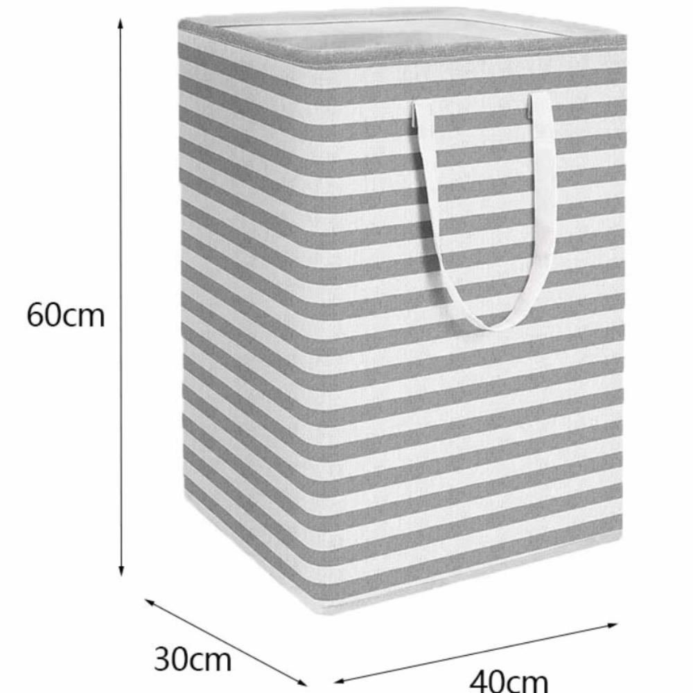 

Портативная водонепроницаемая корзина для белья Простой стиль Большая вместимость Корзина Бытовое использование Gray Stripe
