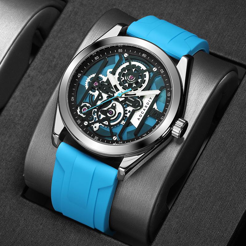 Classic Silicone Bracelet Watch Top Brand New Fashion High Men's Watch Simple Silicone Strap Men's Watch