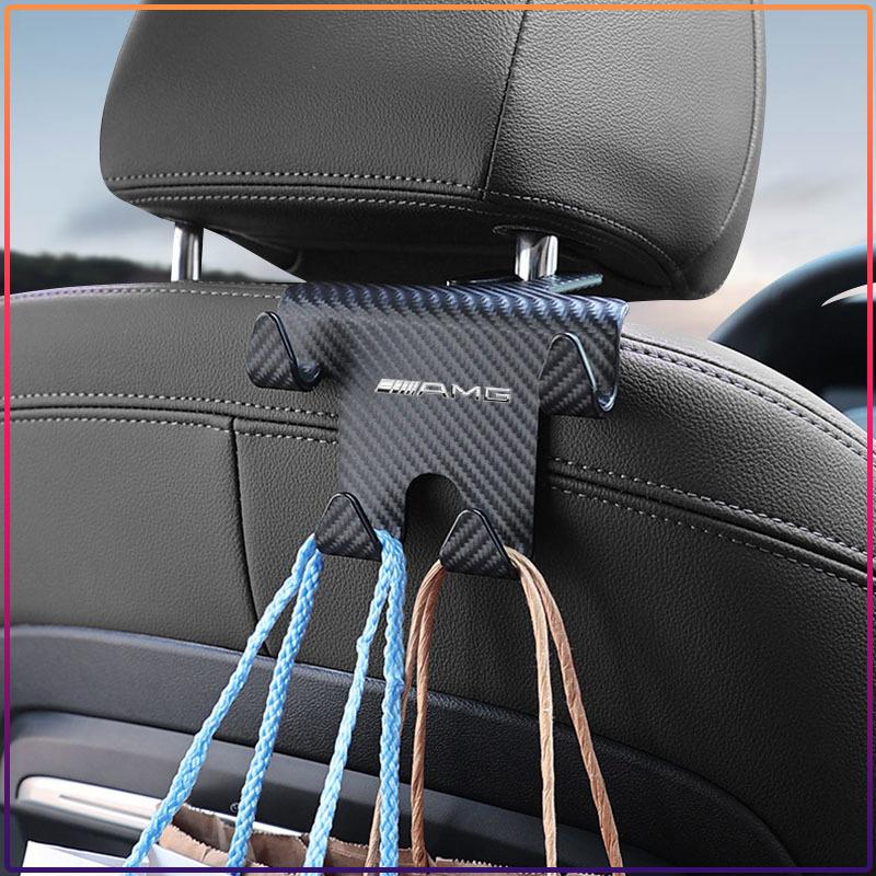 AABIG1 Car Seat Back Hooks Headrest Storage Hangers Accessories sticker For Mercedes Benz W204 W212 W176 GLC CLA GLA E C G M R S Class