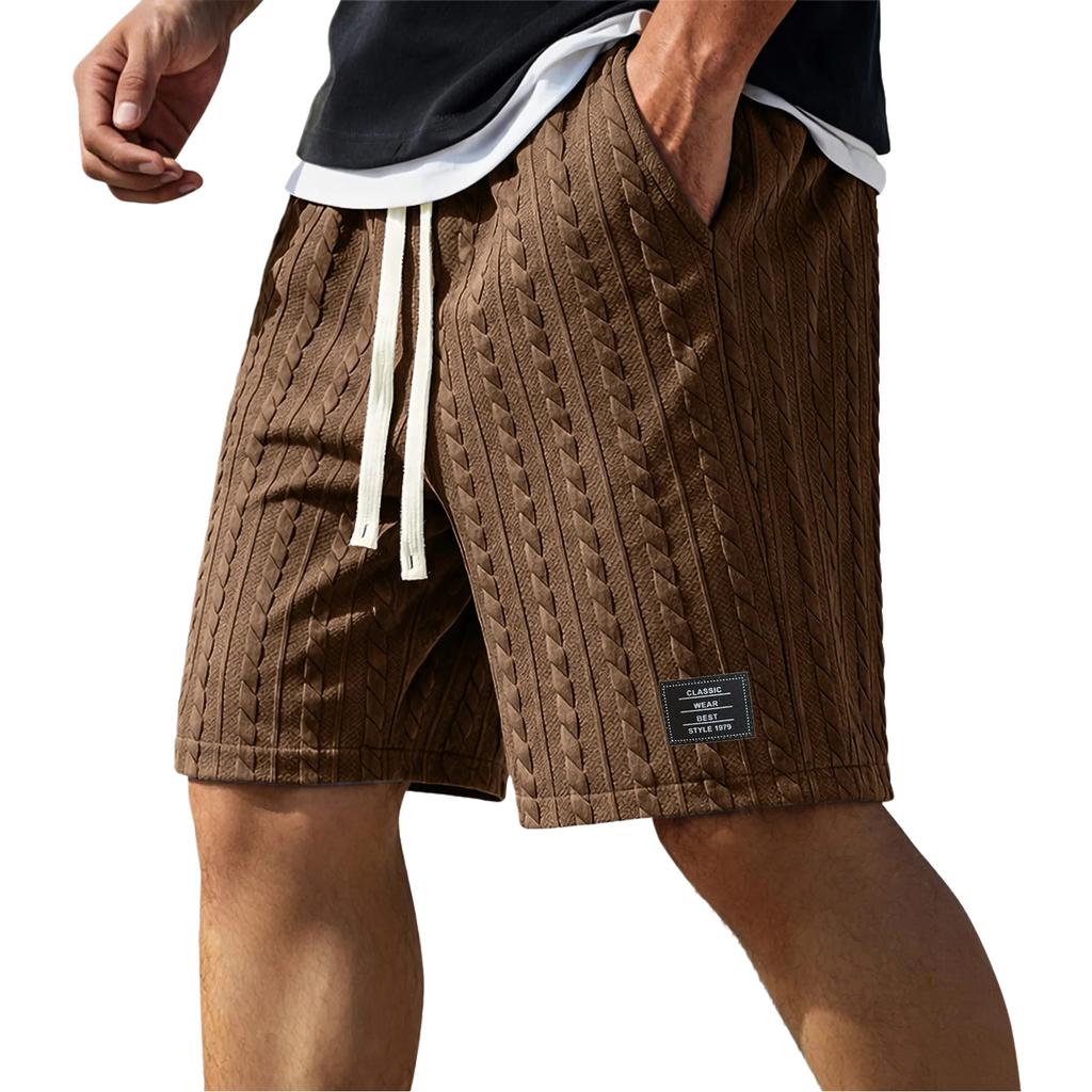 Men's Summer Drawstring Shorts, Men's Casual Straight-Leg Beach Pants