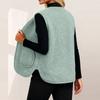 Women's Solid-color Fashionable Fleece Vest Jacket