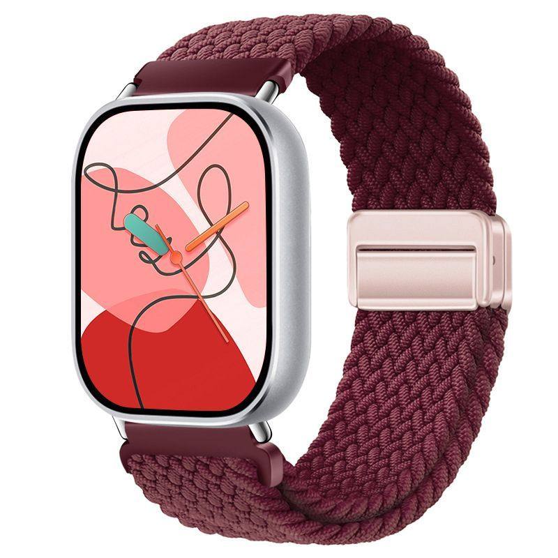 For Redmi Watch 6/5/4 XiaoMi Mi Band 8 Pro Quick Release Magnetic Woven Nylon Band Adjustable Breathable Sport Wristband