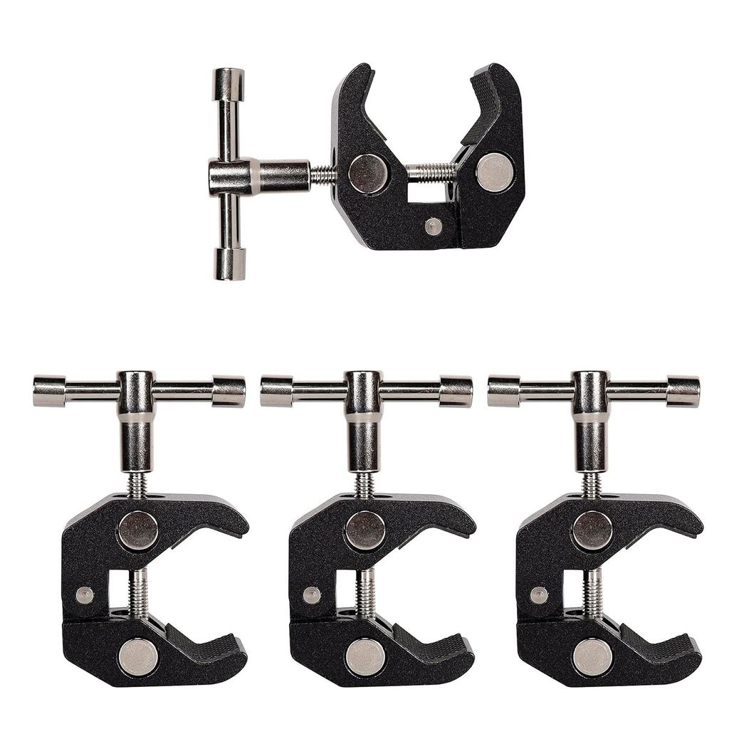 4pcs Aluminum Alloy Magic Arm Super Clamp Crab Big Pliers Clip with 1 4  3 8  Screw Hole for DSLR Camera