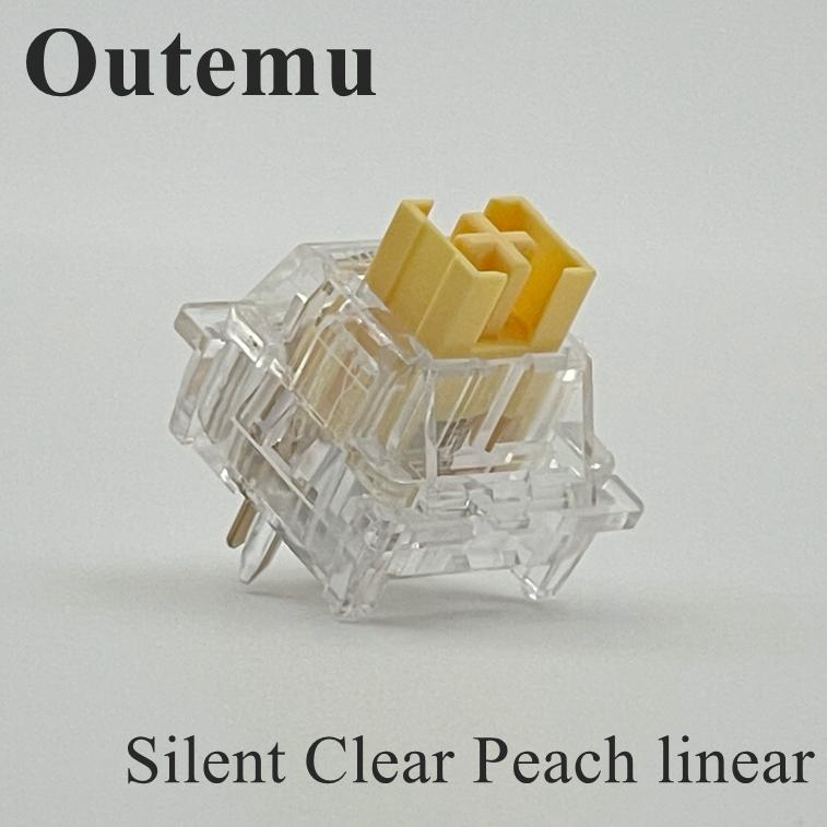 Tastiera Meccanica Outemu Silent Switch Crystal Clear PeachV3 LemonV3 5Pin Lineare Tattile Switch Mute Guscio Trasparente Lubrificato