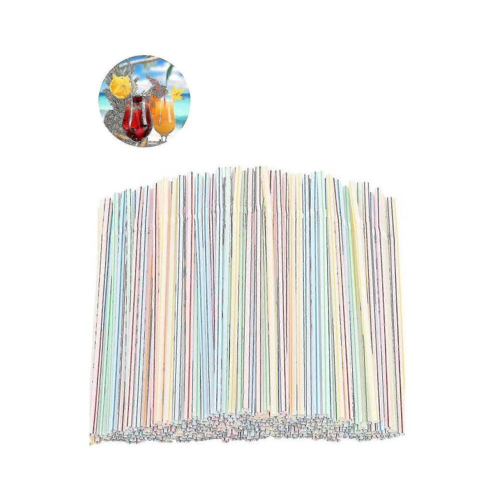600/1200pcs Plastic Straws Plastic Drinking Straws - Flexible Plastic Drinking Straws for Home, Bar, Parties--