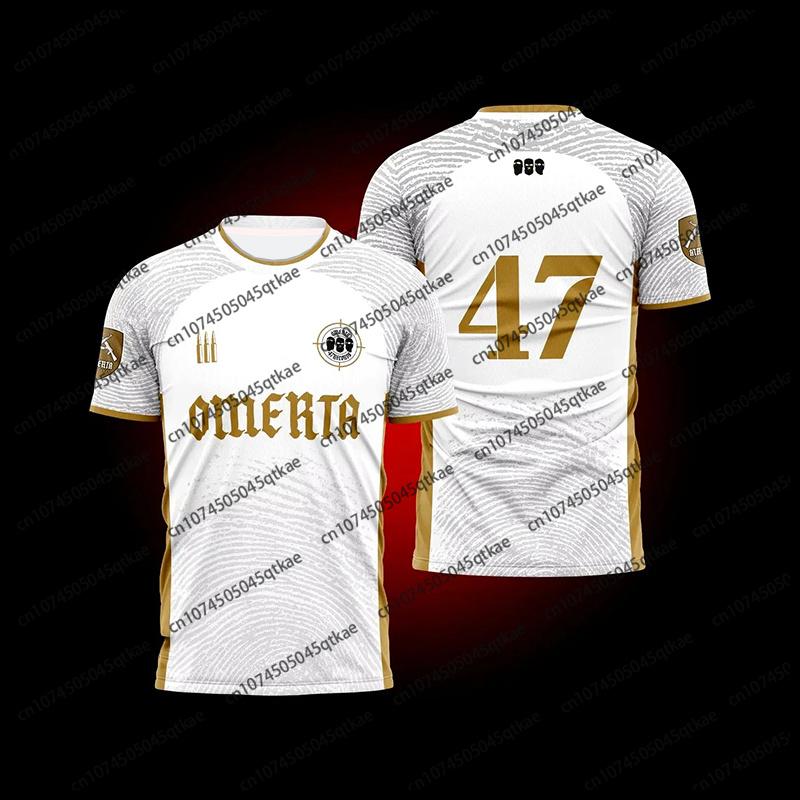 Omerta 47 Jersey Boxing Uniform Summer Outdoor Quick Drying Breathable 3d T-Shirt Maillot Men's And Women's Hip-Hop Streetwear