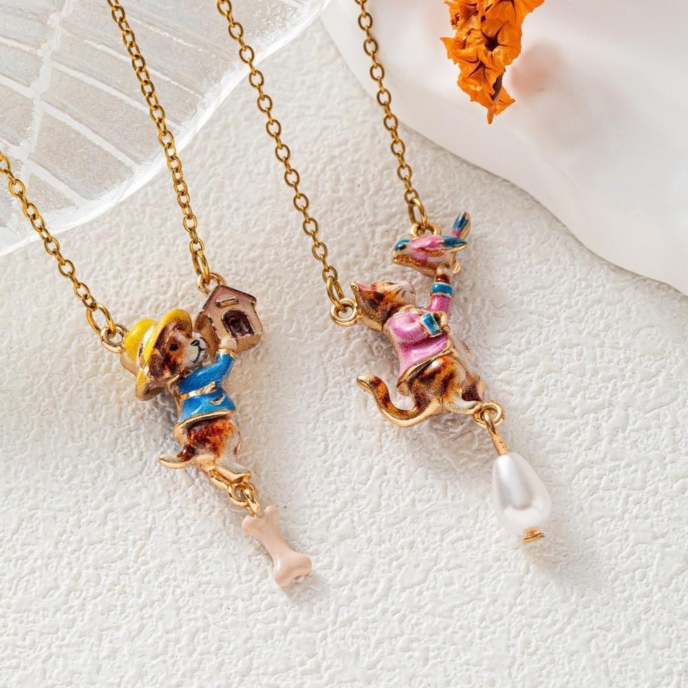Dangle Design Copper Pendant Necklace Copper Fairy Tale Pendant Necklace Gifts for Girls