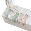 Thin Solid Color Vertical Striped Stack Socks, Breathable Mesh Double-layer Socks, Mouth Tube Women's Socks with Sweet Curled Edges