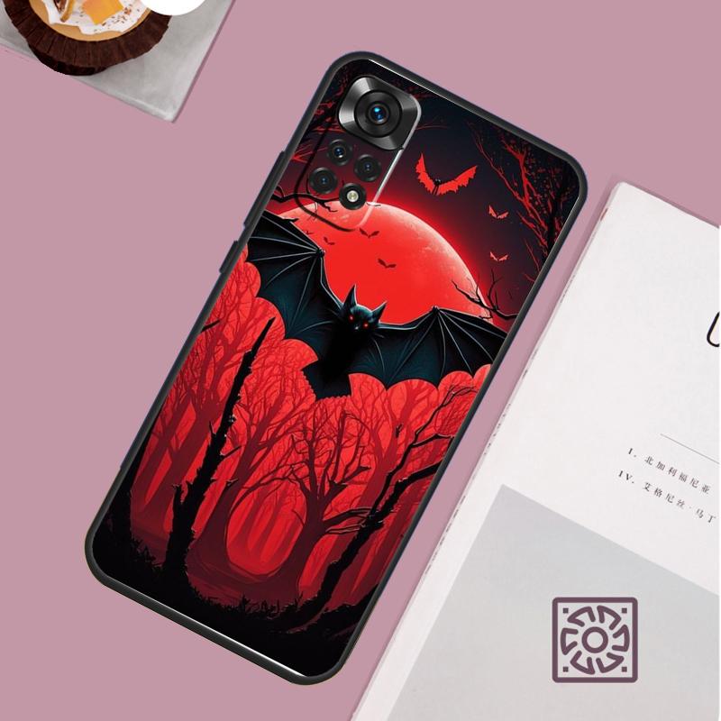 Gothic Horror Fledermäuse Vollmond Handyhülle Für Redmi Note 13 Pro 12 11 10 9 8 Pro 9S 10S 11S 12S 10A 9C 10C 12C 13C Hülle