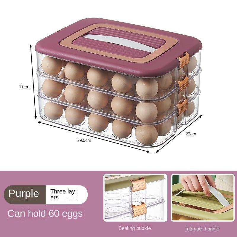 Küche Ei Lagerung Box Schublade Typ Behälter für Eier Einstellbare Zeit Organizer Fall Küche Kühlschrank Anordnung