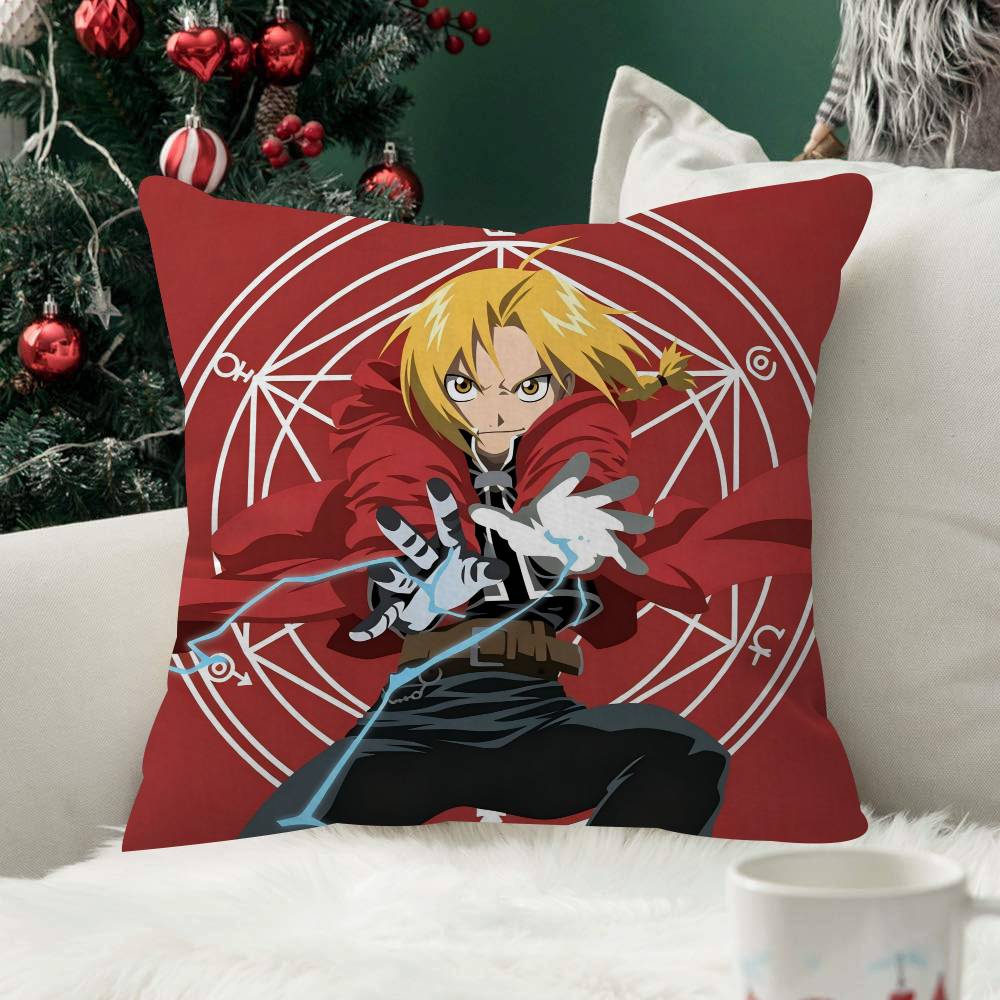 Fullmetal Alchemist Anime Fashion Decorative Pillowcase Throw Cover Pillow Case Cushion For Living Room Square Home Decor
