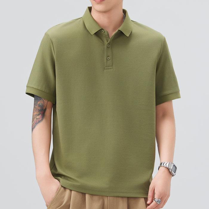 Men's New Summer Loose Short-sleeved POLO Shirt Lapel Short T