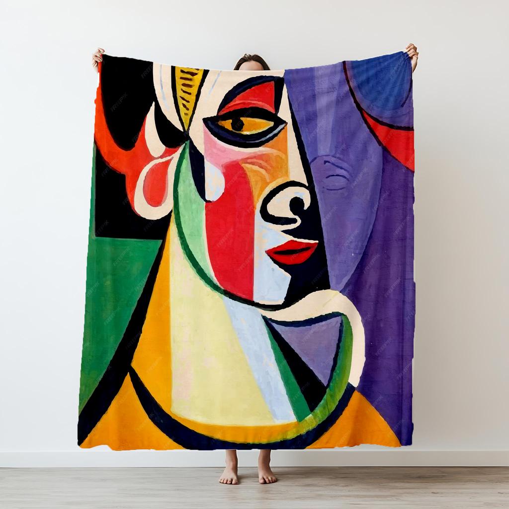 Picasso Abstract Style Painting Thin Printed Blanket Camping Throw Bed Sofa Office Air Conditioning Soft Leisure Blankets