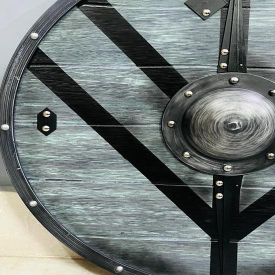 Viking Shield Authentic Battleworn Wooden Warrior Shield 60.96 Cm Home Office Wall Decorative