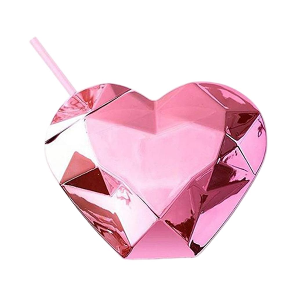 700cm Kreativer Herzförmiger Plastik-Strohhalmbecher, Das Beste Geschenk für den Valentinstag
