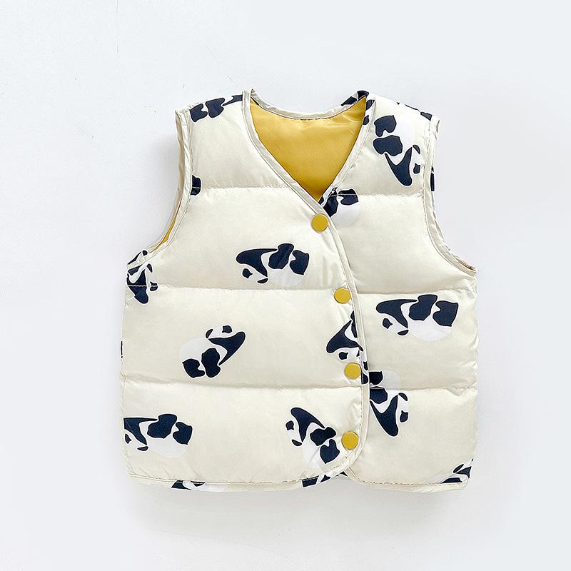 Kinder Verdickt Warm Daunenweste Unisex Baby Ärmellos Oberbekleidung Weste