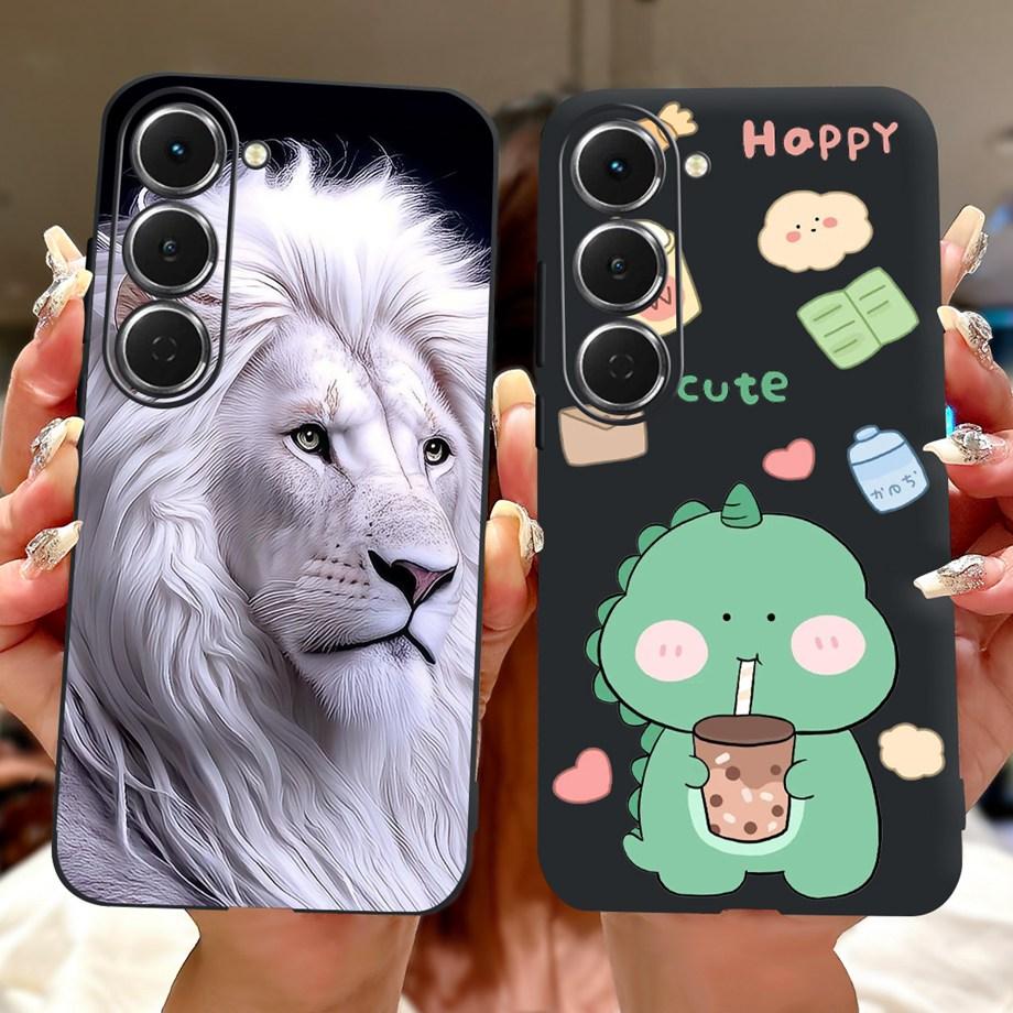 Soft Slim Silicone Cover For Tecno Spark 40 Pro Pro+ KM6 KM7 Funda Cat Rose Flower Dragon Fashion Pattern Shockproof Bumper Capa