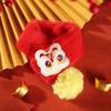 Lion Dance Pet Scarf Cat Collar Dog Scarf Chinese New Year Festival Adjustable Knitted Winter Warm Scarf for Cats Dogs Small Pet