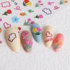 Samolepka na nehty 5D Graffiti Květiny Reliéfní design Tenký trojrozměrný Transform Nails Art Decal