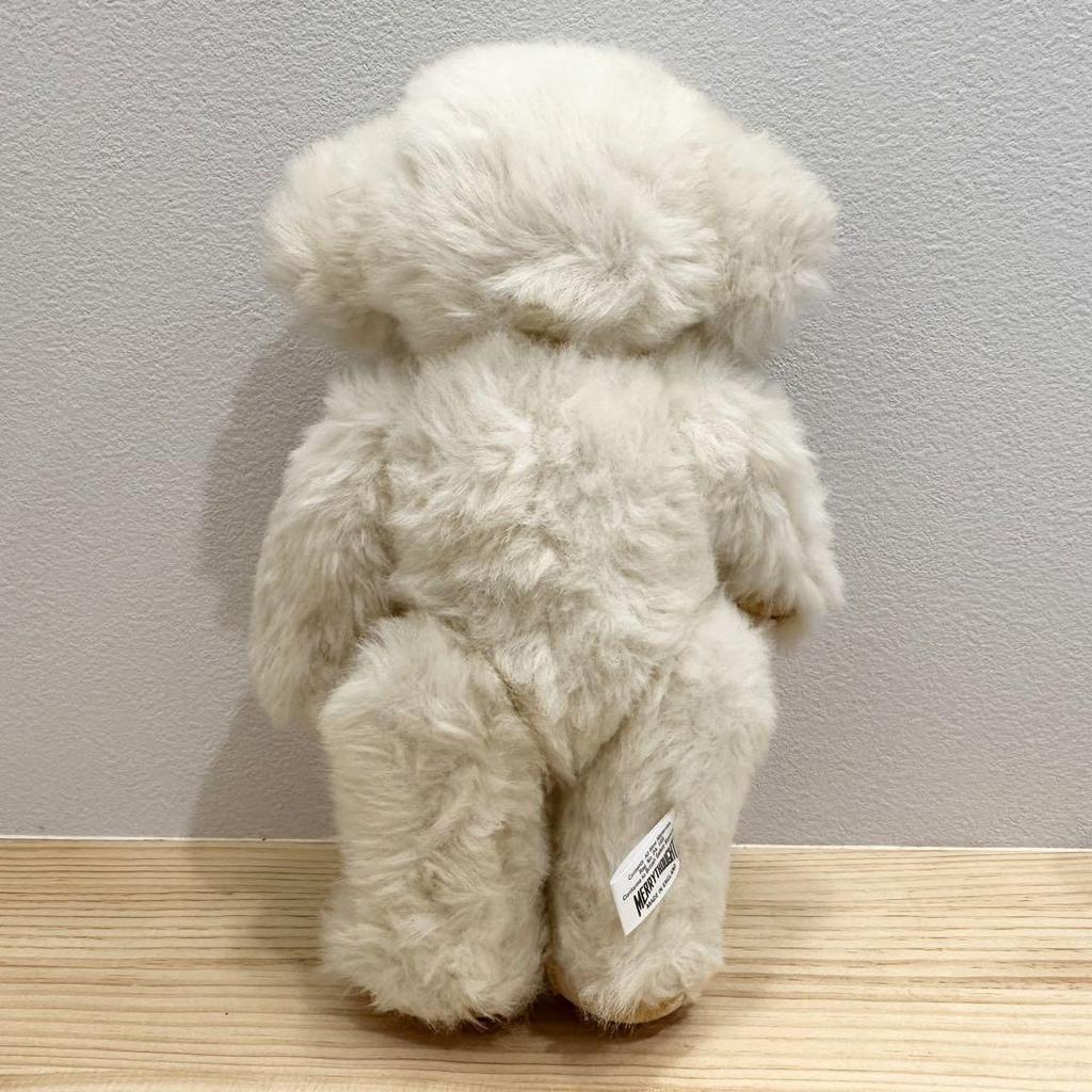 [USED] Vintage Cheeky White Nylon Stuffed Antique Teddy Bear