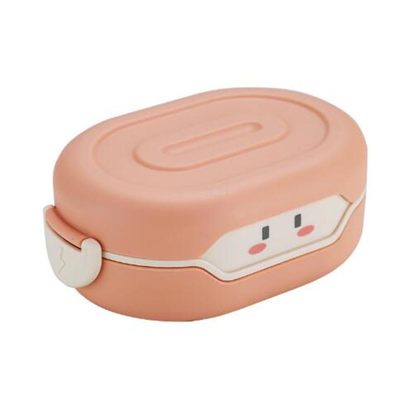 Cartoon Plastic Bento Box for Kids - Microwave Safe BPA-Free Lunch Container for School Food Storage