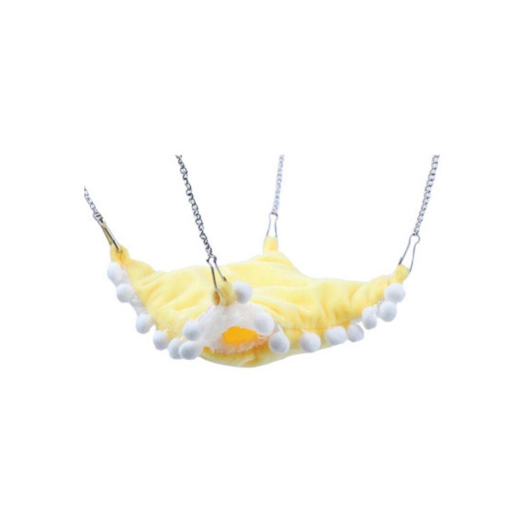 

Soft Warm Hamster Hammock Plush Sugar Glider Hanging Hammock Double-layer Plush Pet Nests Spring жёлтый
