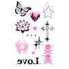 Y2K Sexy Butterfly English Cross Finger Waist Belly Tattoo Sticker Holiday Party Decoration Sticker
