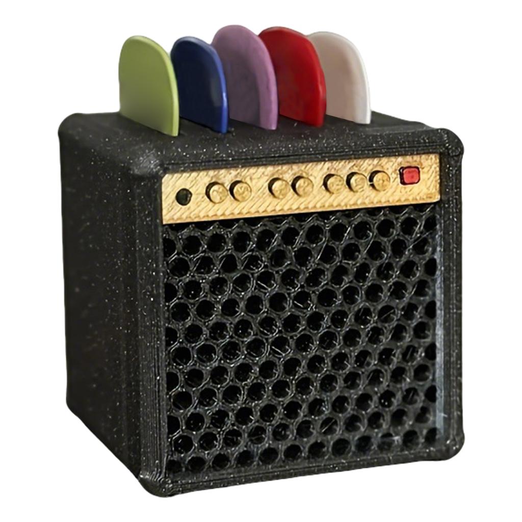 Ukulele And Guitar Pick Storage Box, Accessories, Miniature Amplifier Desktop Ornament, Toy, Gift.