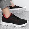 Herrsneakers Mesh Andningsbara Trendiga Snörning Lätta Svarta Promenadskor Stor Storlek Man Tenissko Zapatillas Hombre