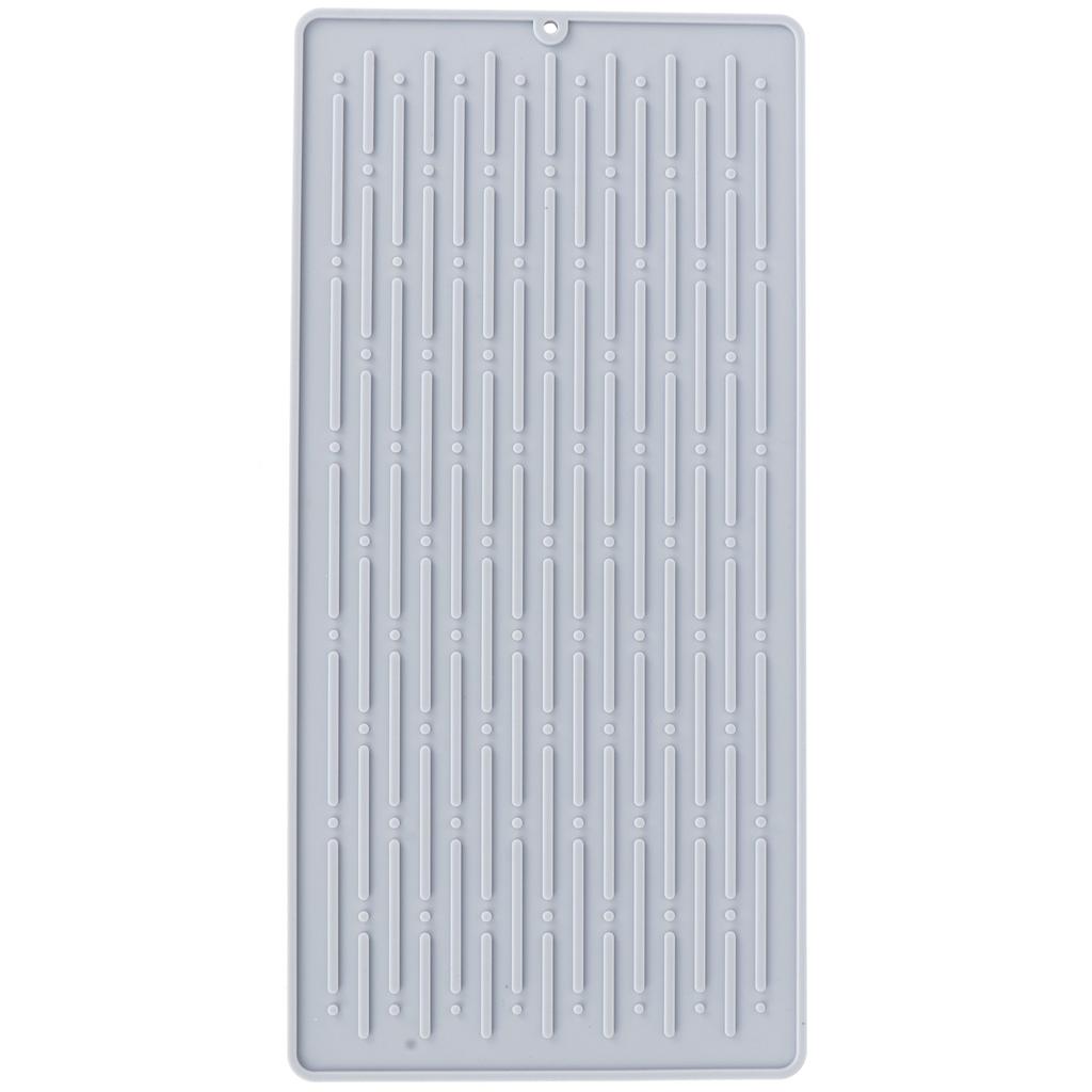 Silicone Draining Pad Non Slip Soda Bottles Drying Rack Mat Kitchen Accessories Gray(3 Hole Drain Rack Mat )