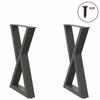 VidaXL Dining Table Legs 2 Pieces Anthracite 50 X (72-73,3) Cm Steel 4012718