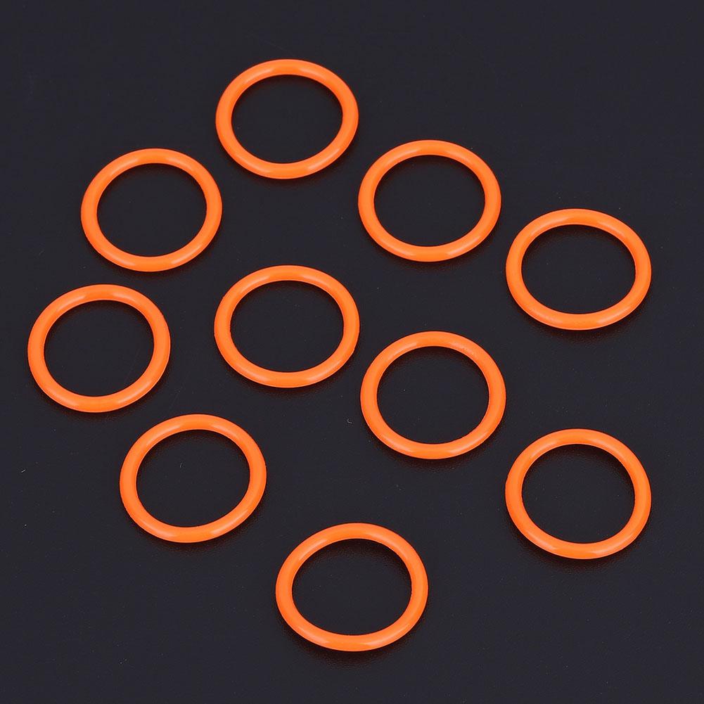 10pcs 13.8*1.9mm High Strength Polyurethane O‑rings for Paintball Gun CO2 Air Tank (Orange)