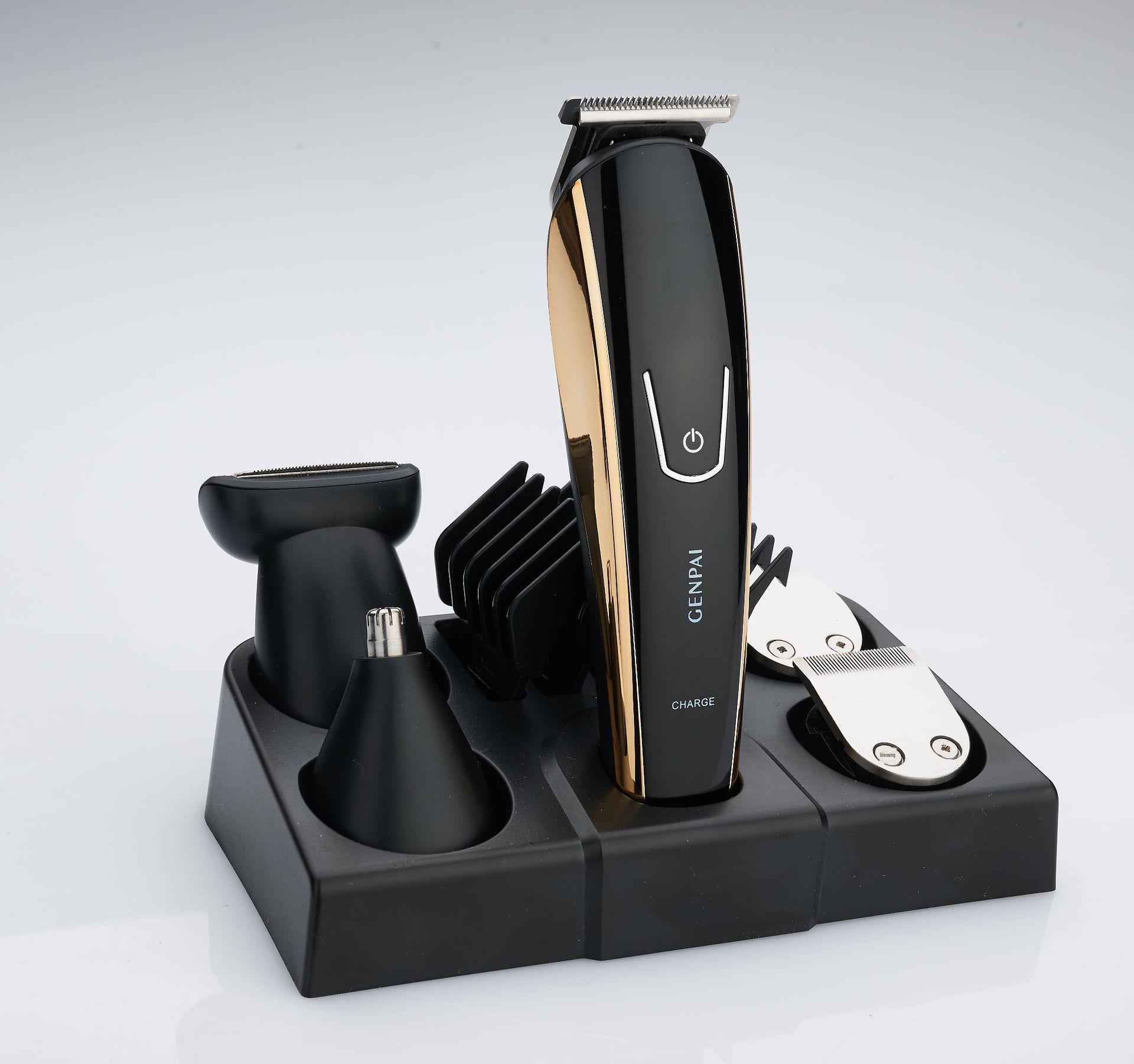 

Мужская электрическая машинка для стрижки волос с зарядкой от USB: Многофункциональное устройство для стрижки волос, бороды и носа custom made. Gold color box 14.2*20.4*5cm