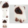 20cm/26cm Siamkatze Plüschtier Niedlich Weich Geschenk Blaue Pailletten Augen Puppen
