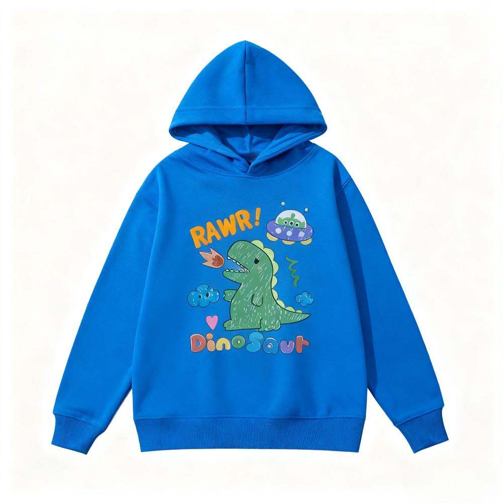 New Style Cartoon Little Dinosaur Bear Children's Sweatshirt Autumn and Winter Warm Children's Hoodie Boy Girl Clothing
