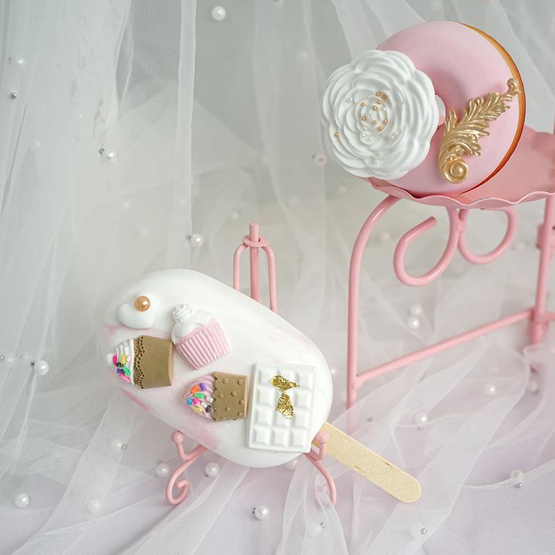 Simulation Donut Fake Cake Window Decoration Fake Snack Ice Cream Donut Food Photographi Prop Artificial Ice Cream