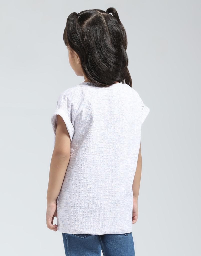 MONTE CARLO Girls Printed Round Neck Top