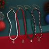 New Creative Christmas Set: Santa Claus Cane, Christmas Hat, Snowman Beaded Necklace