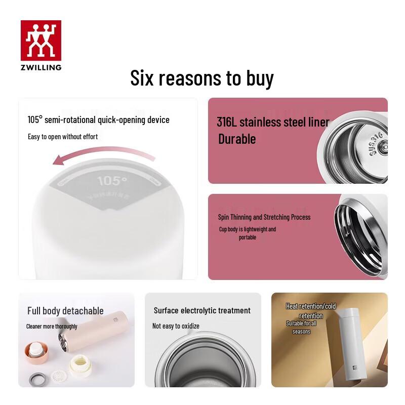 Zwilling Enjoy Series Vacuum Insulated Tea Filter Cup 350ml