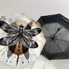 1 szt. Parasol z motywem ważki, automatycznie otwierany/zamykany, wiatroodporny, 8-żebrowy, wytrzymały czasza, trwałe żebra, modny design, akcesorium zewnętrzne, zabawny nadruk