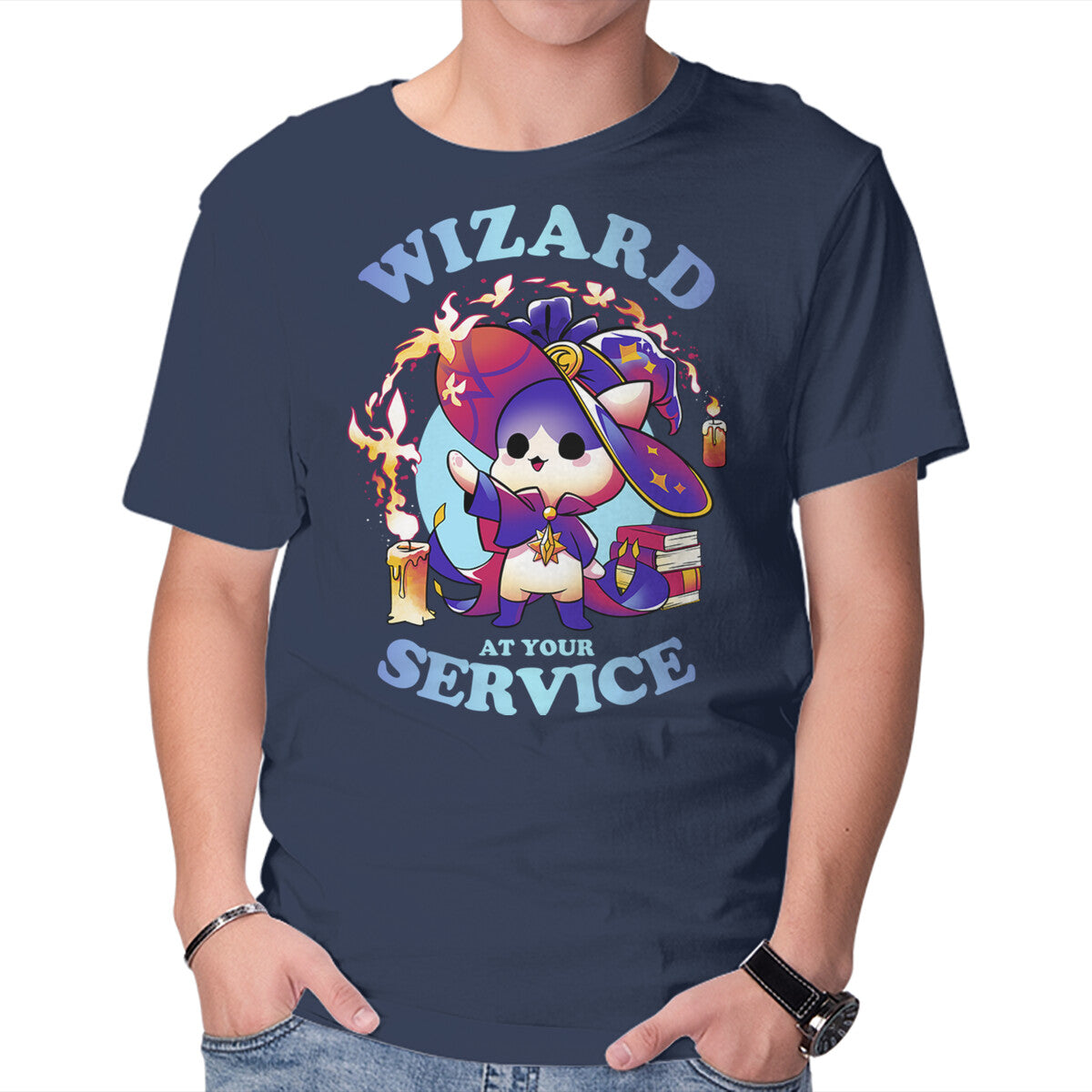 Unisex Crew Neck T-Shirt Wizard s Call Graphic Short Sleeve Casual Tee XL