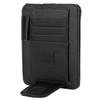 Car Sun Visor Card Bill Holder Organizer PU Leather Storage Bag Glasses Clip(Black)