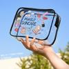 Spacious Interior Transparent Toiletry Bag Waterproof PVC Cosmetic Storage Organizer For Travel Essential