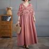 Summer V-neck Dress Plus-size Long Dress