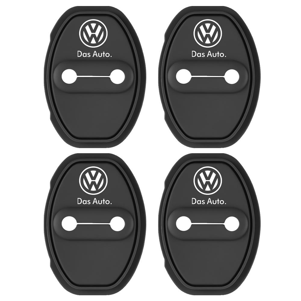 

2026 Hot For Volkswagen VW 2/4PCS Silicone Car Door Lock Cover Protection Stickers For Volkswagen VW GTI R Golf 7 5 4 Polo Tigua