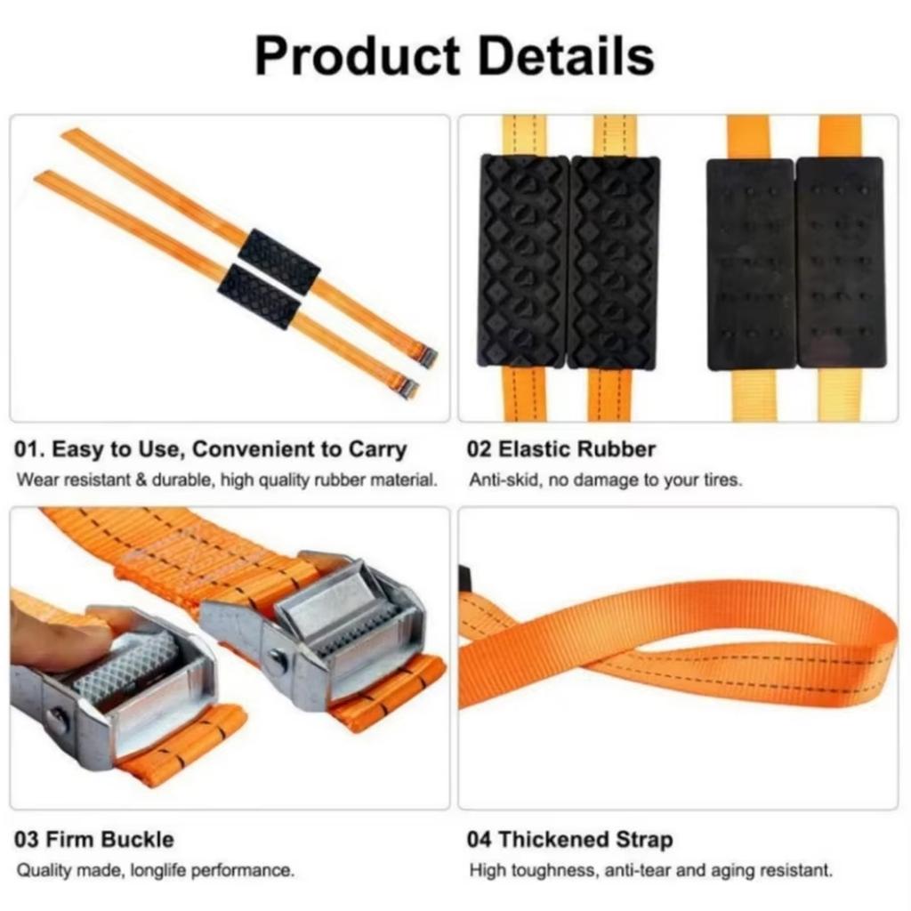 Traktionsbretter Offroad Schneeketten Ersetzt Bergungsbretter & Reifenkette für festgefahrene Reifen in Eis Schlamm Sand Schnee Für Auto SUV