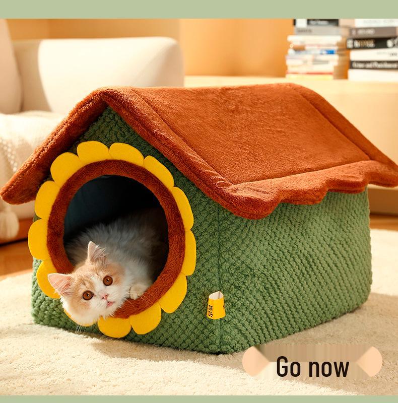 Washable Four Seasons Thickened Pet Bed for Deep Sleep – Ideal for Small To Medium Dogs & Cats