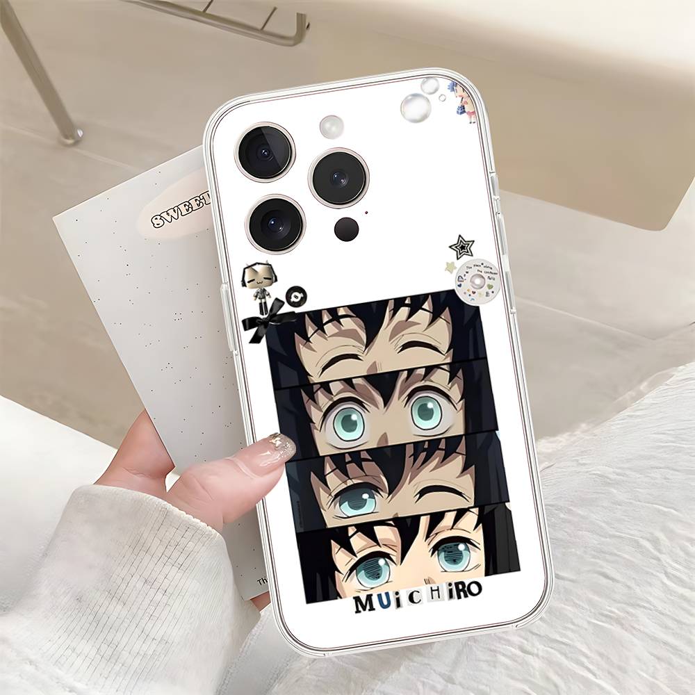 Cute T-Tokitos M-Muichiros Phone Case For Iphone17 16 15 11 13 14 Pro Max 7 8 Plus X Xr Xs Max Se2020 12mini Transparent Cov